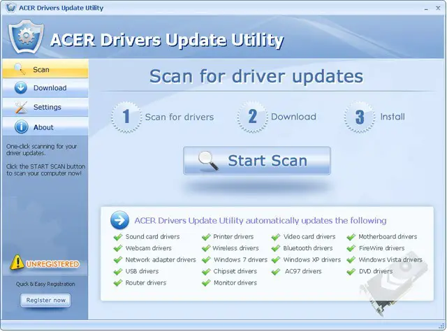 Scan for Drivers Updates