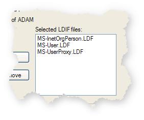 Select LDIF Files to Import