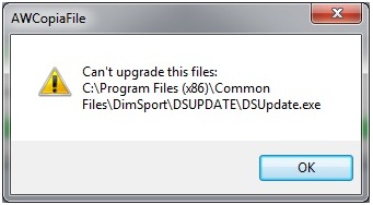 AWCopiaFile Can’t upgrade these files