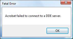 Acrobat Fatal Error