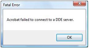 Fatal Error Acrobat