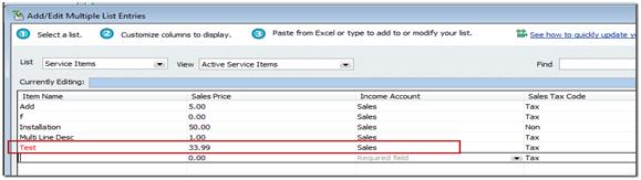 Paste from Excel or type to add or modify list