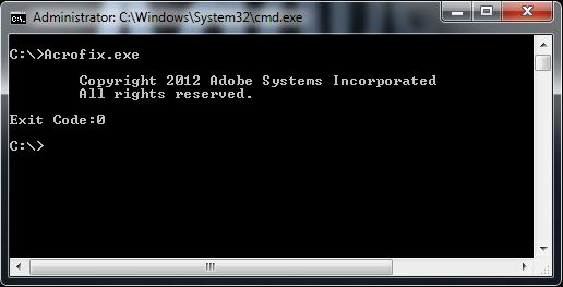 The execution gets successful in the command prompt