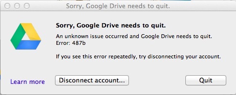 Google driver needs to quit
