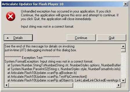 Articulate Updater for Flash Player 10