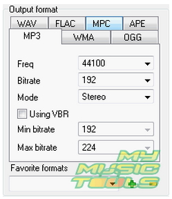 application to start the conversion select output format