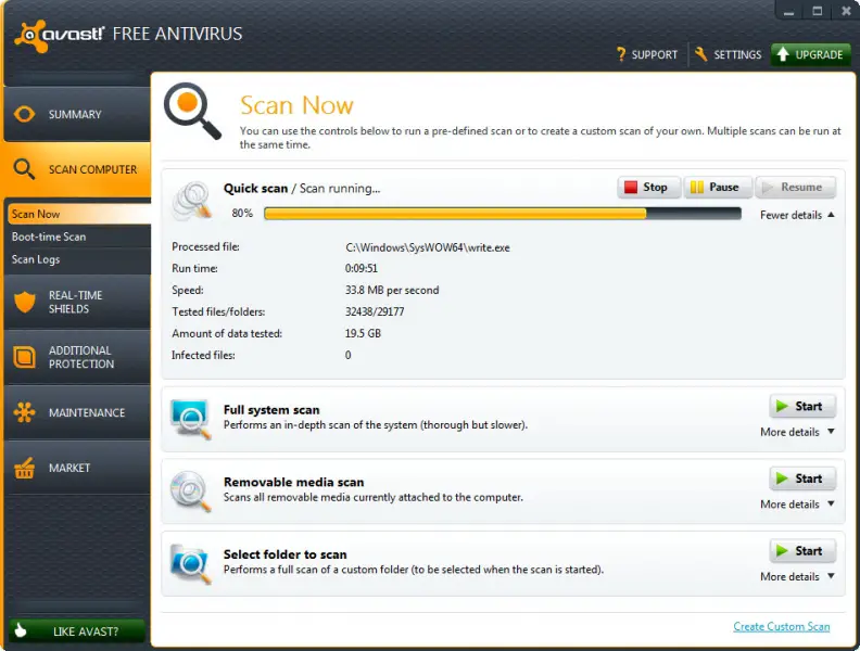 Avast Antivirus Scan Computer