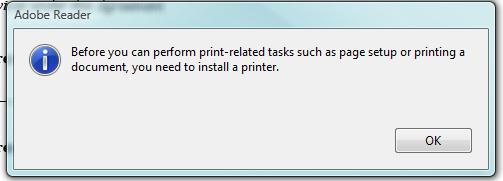 Before you can perform print-related tasks such as page setup or printing a document, you need to install a printer.
