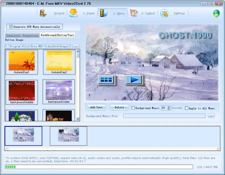 MkV Video2DVD Convertor