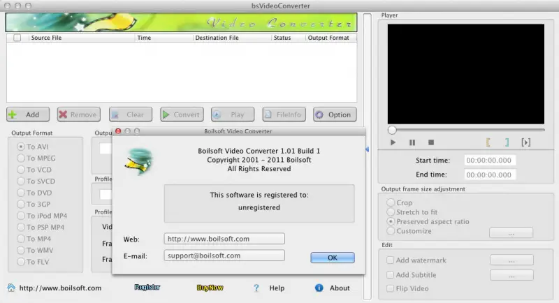 Boilsoft Video Converter For Mac