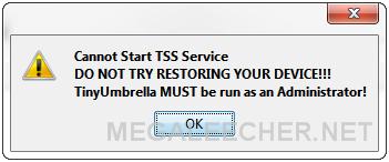 Cannot Start TSS Service