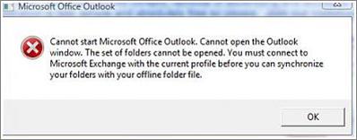 Cannot start Microsoft Office Outlook.Cannot open the Outlook window