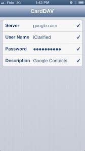 Google contacts with iPhone