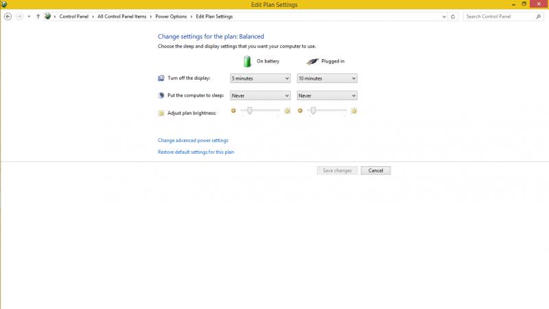 Edit the proper power option