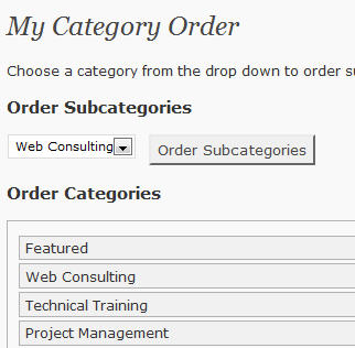 Category Order
