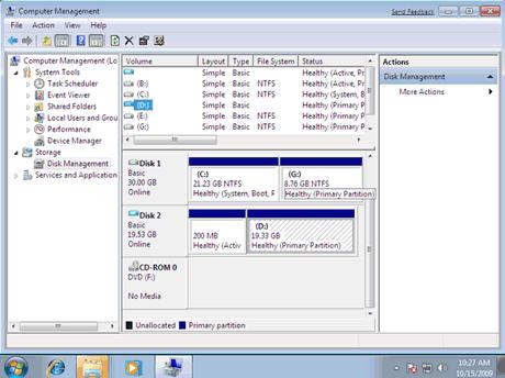 Disk management For Disk Drive