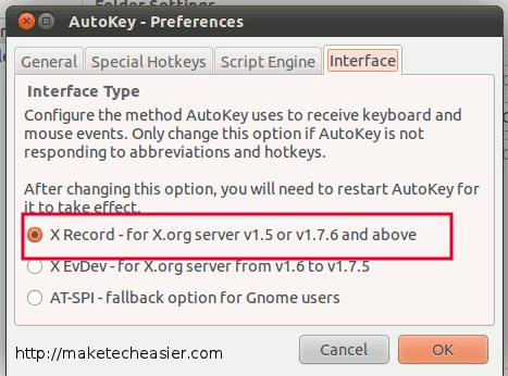 Autokey Preference
