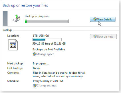 Backup and restore files