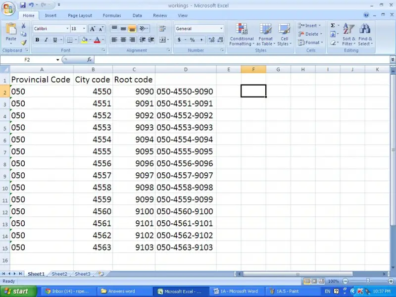 Formula for Cells