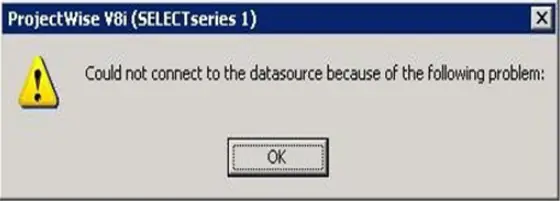 Could not connect to datasource