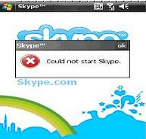 Could not start skype.