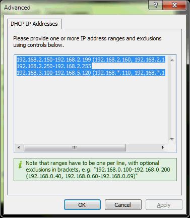 DHCP IP Adresses