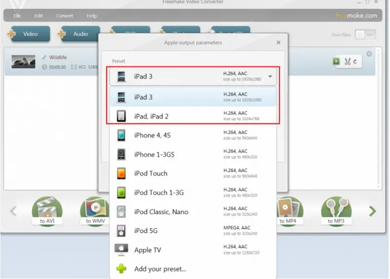 Choose in top toolbar +DVD, to add a source path for your DVD