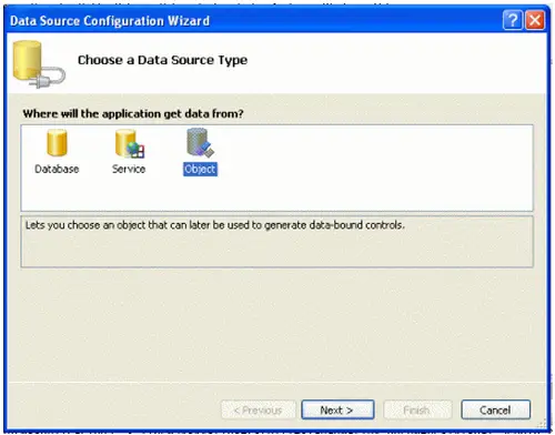 Choose a Data Source Type