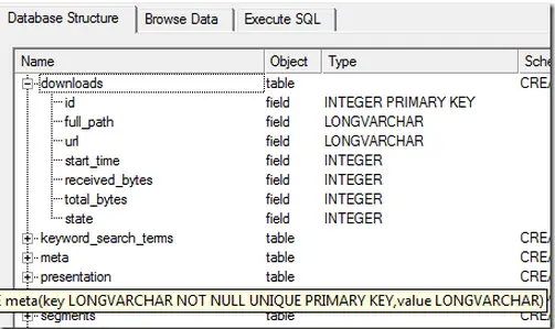 Ctrl+O to open the database of stored items