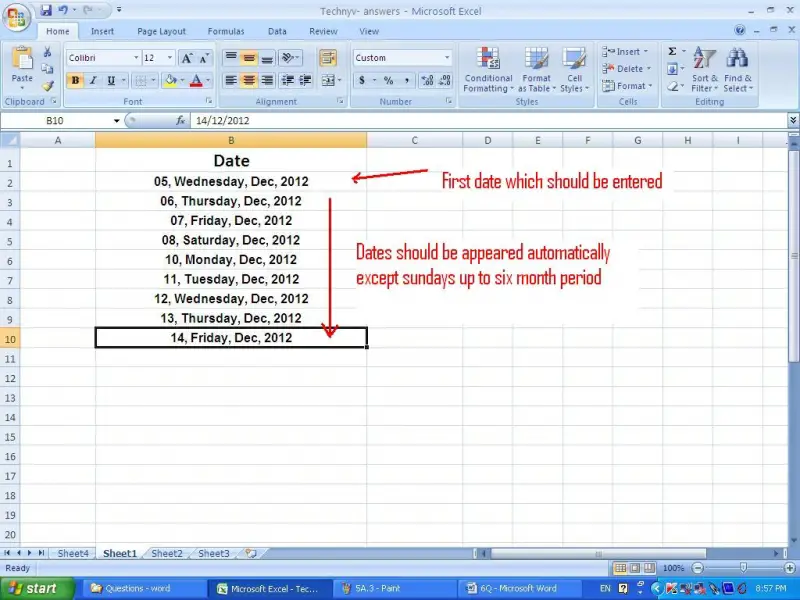Setting Formula for Dates
