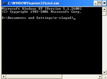 Dos mode Windows Command