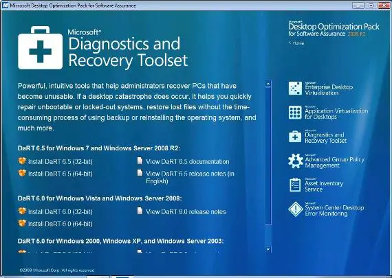 Diagnostics and Recovery Toolset