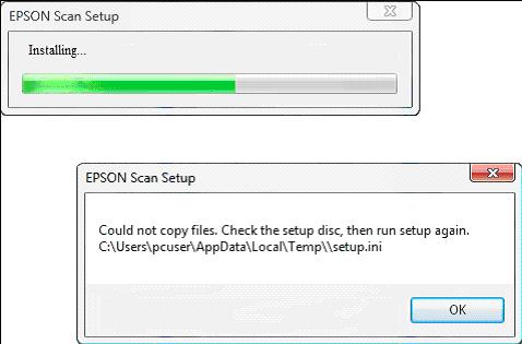 EPSON Scan Setup error