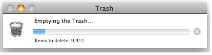 MAC OS X Emptying the Trash