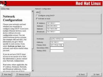 Red Hat Linux-network configuration