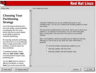 Red Hat Linux-choosing your partitioning strategy