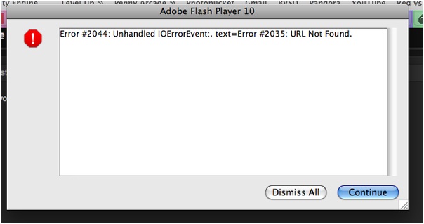 Error #2044: Unhandled IOErrorEvent:. Text=Error #2035: URL Not Found