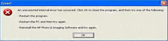 HP scanner error