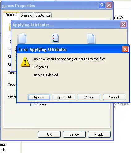 error no file attributes configured