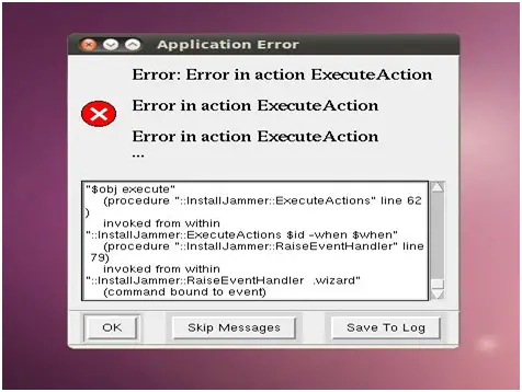 Error: Error in action Execute Action Error in action Execute Action Error in action Execute Action”