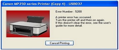 canon mp250 error