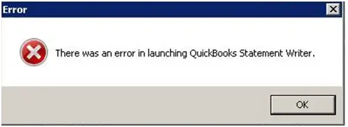 Error in launching QuickBooks