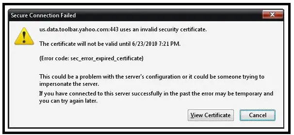 Error code: sec_error_expired_certificate