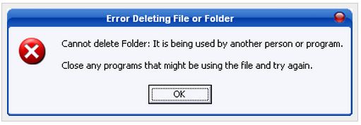 Cannot Delete Folder