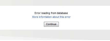 Moodle 2.3.1 (using: 20120726) more information link error reading from database