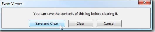 Save log before clear