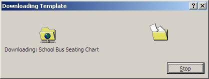 Downloading template window School Bus Seating Cart