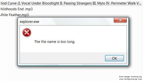 The file name is too long