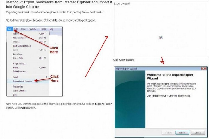 file-import and export-export wizard window console