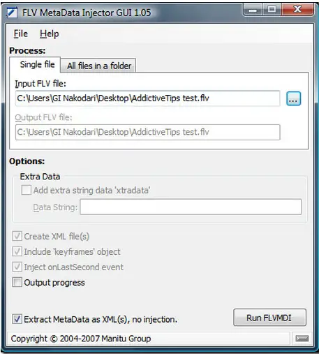 FLV MetaData Injector (FLVMDI)